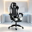 Racer Ergonomic Gaming Chair with Retractable Footrest - 3