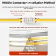 5V/12V/24V Solderless COB LED Strip Connectors (8mm) - 3