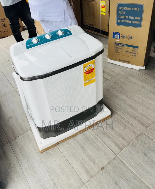 Nasco 5kg Semi-Automatic Washing Machine (White/Gray) - 1