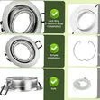 MR16/GU10 Recessed Spotlight Frames - Full Set - 4
