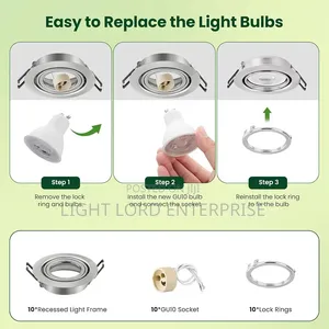 GU10 Recessed Rotating Light Frame