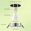 GU10 Recessed Rotating Light Frame - 2