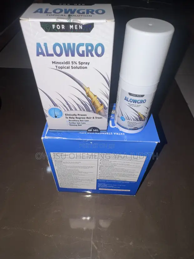 ALOWGRO Minoxidil 5% Spray Topical Solution for Hair Regrowth - 1