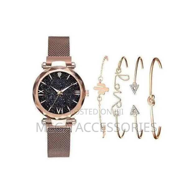Women's Magnetic Starry Sky Watch + 4 Bracelets - 1