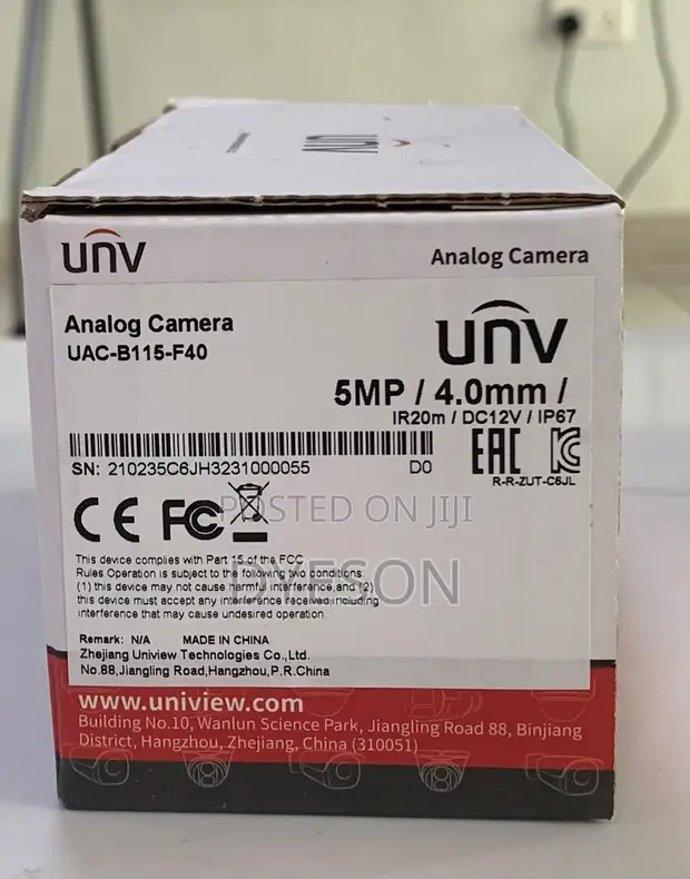 Uniview UAC-B115-F40 5MP HD Mini Bullet Analog Camera - 1