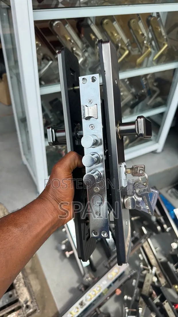Original Stainless Steel Security Door Lock with Handle - 1