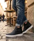 Timberland Court Side Chelsea Boot - Black Leather / White Sole - 2