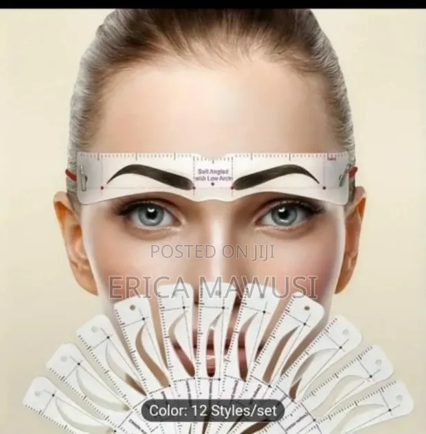 Eyebrow Stencil Kit with Rechargeable Trimmer & Eyelash Clip - 1