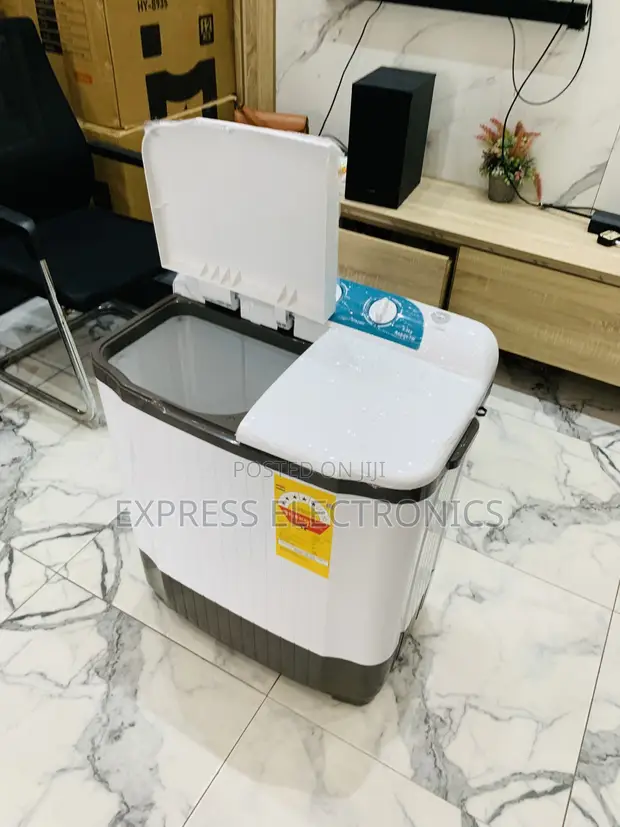Nasco NASTT-B50FL 5kg Twin Tub Washing Machine - White Grey - 1
