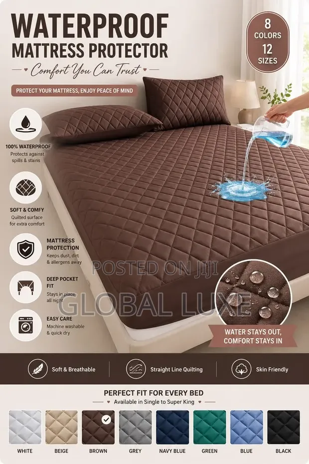 Waterproof Fitted Bedsheet - Mattress Protector - 1
