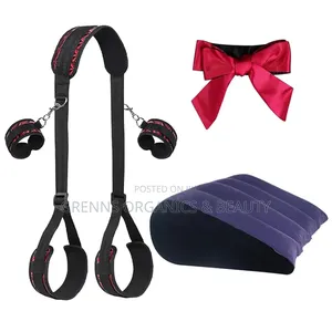 3pc BDSM Bondage Set - Leg Spreader, Pillow, Blindfold
