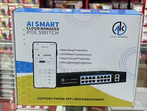 16-Port Smart Cloud Managed PoE Switch