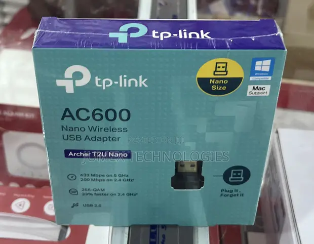 TP-Link Archer T2U Nano AC600 Dual Band Wireless USB Adapter - 1