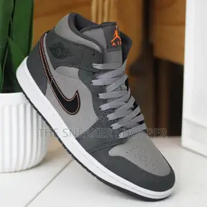 Air Jordan 1 Mid 'Anthracite/Grey/Orange'