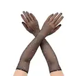Women's Black Net Party Gloves - 2