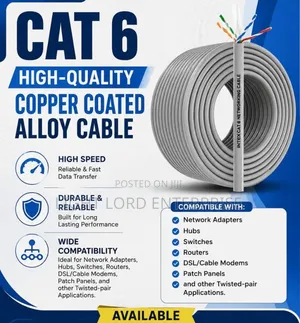 CAT6 Ethernet Cable 305m (4 Pairs)