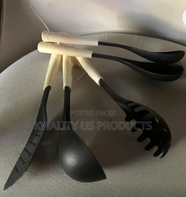 Brookstone 5-Set Nylon Kitchen Spoons - 1