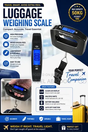 Digital Luggage Weighing Scale - Travel Smart!