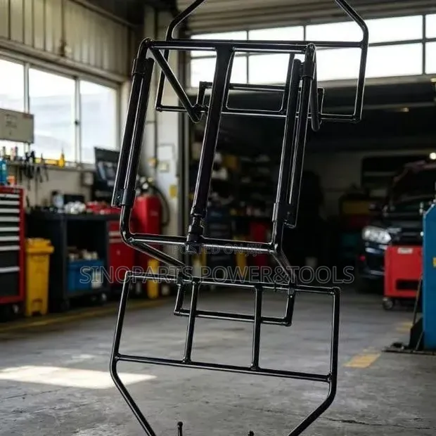 Adjustable 5-Bar Motorcycle Cargo Rack - Heavy Duty Steel - 1