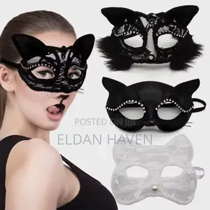 Beautiful Cat Lady Party Masks