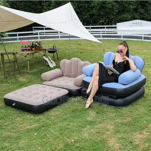 2-in-1 Inflatable Sofa Chair with Footrest
