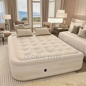 Brand New Double Inflatable Bed with Built-in Pump