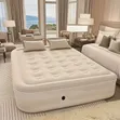 Brand New Double Inflatable Bed with Built-in Pump - 1