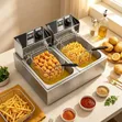 Double Deep Fryer - Dual Basket Electric Frying Machine - 3