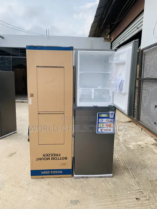 New Nasco 251L Double Door Bottom Mount Fridge (NASD2-29SK) - 1