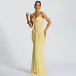 Women's Elegant Strapless Ruched Bodycon Maxi Dress - 1