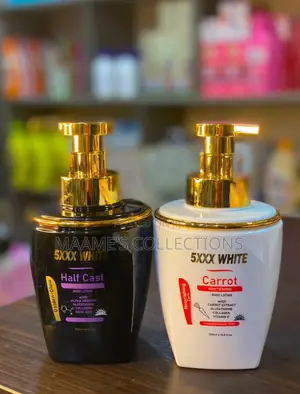 5XXX White Half Cast & Carrot Whitening Body Lotions (GH₵ 150 Each)