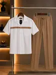 Men's Stylish 2-Piece Set - Top and Trousers - 2