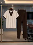 Men's Stylish 2-Piece Set - Top and Trousers - 5