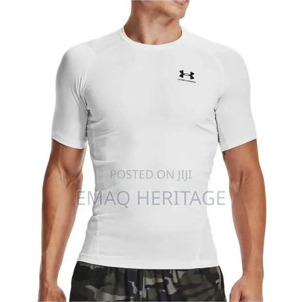 Under Armour Short Sleeve Compression Shirt - White - 1