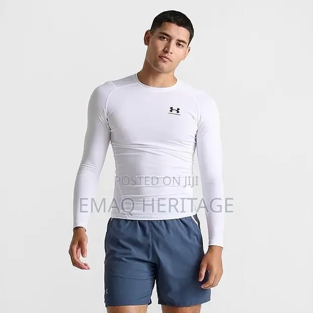Under Armour Long Sleeve Compression Shirt - White - 1