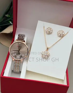 Curren Ladies Luxury Wrist Watch & Necklace Set