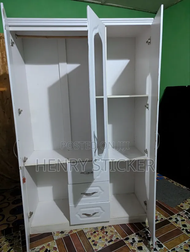 Wardrobe and Double Bed Frame - 1