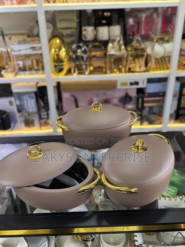 Forever Gold Luxury Food Warmer Set (3-Piece) - 1