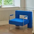 Modern Accent Chair with Geometric Design - 1