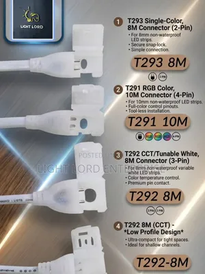 LED 8mm/10mm/12mm Strip Connectors