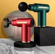 Green Fascia Wireless Electric Massage Gun with 4 Heads - 1