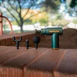 Green Fascia Wireless Electric Massage Gun with 4 Heads - 2
