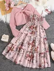 Pretty Dress with Mini Coat for 10-12 Years - 2