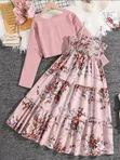 Pretty Dress with Mini Coat for 10-12 Years - 3