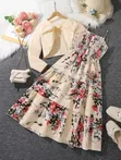 Pretty Dress with Mini Coat for 10-12 Years - 4