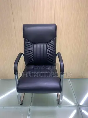 Black Faux-Leather Executive Visitor Office Chair