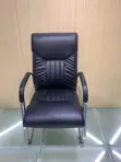 Black Faux-Leather Executive Visitor Office Chair - 1