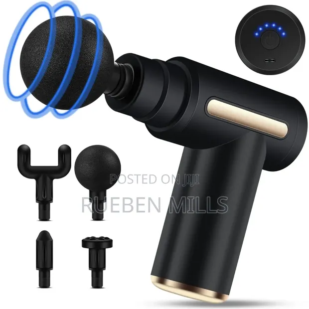 Powerful Portable Massage Gun (4 Extra Heads) - 1