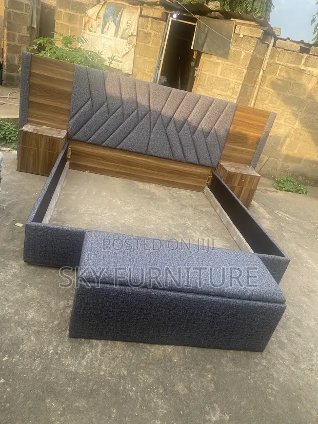 Cuddlecove King Size Bed Frame with Drawers and Ottoman - 1