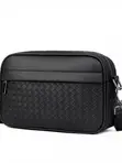 Men's Casual Simple Crossbody Bag - Black - 1